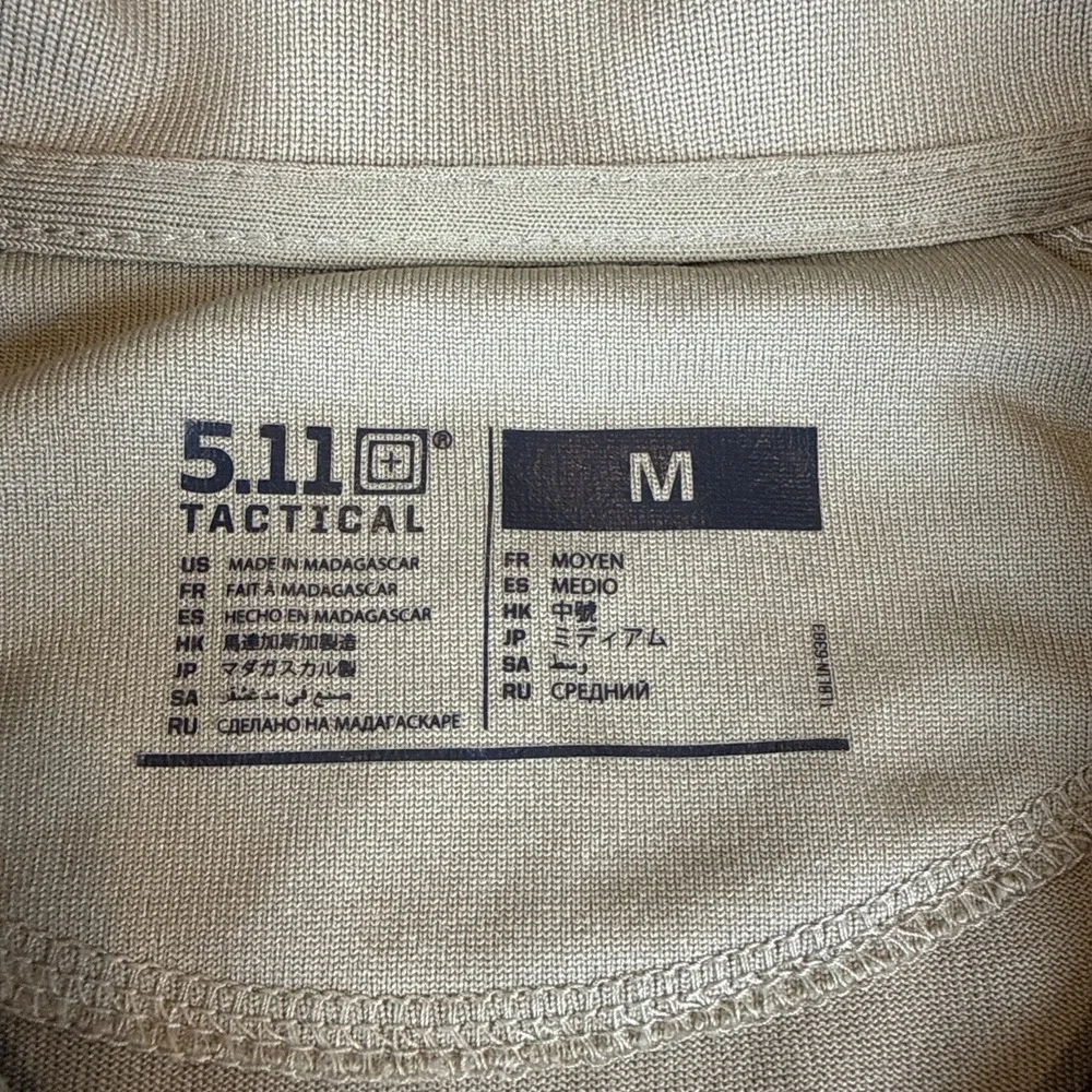 511 Tactical Series Polo Shirt Mens Medium Tan Short Sleeve Performance Workwear - Picture 3 of 4